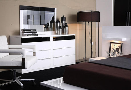 Eastern King Impera Modern-Contemporary lacquer platform bed