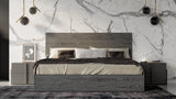 Lucia - Eastern King Italian Modern Matte Grey / Elm Grey Bed - View Image 1