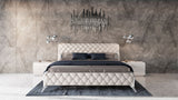 Eastern King Legend Modern White Bonded Leather Bed - View Image 1