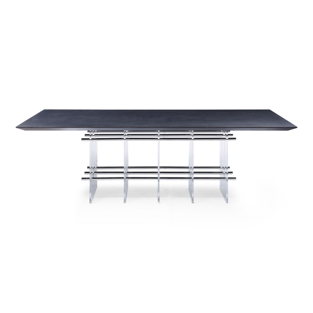 Modrest Inverness - Contemporary Black Oak + Acrylic Dining Table