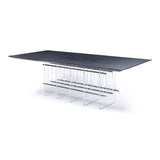 Modrest Inverness - Contemporary Black Oak + Acrylic Dining Table