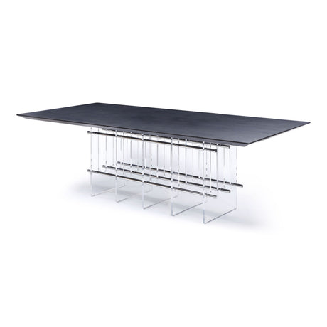 Modrest Inverness - Contemporary Black Oak + Acrylic Dining Table
