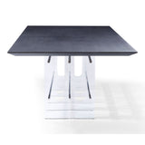 Modrest Inverness - Contemporary Black Oak + Acrylic Dining Table