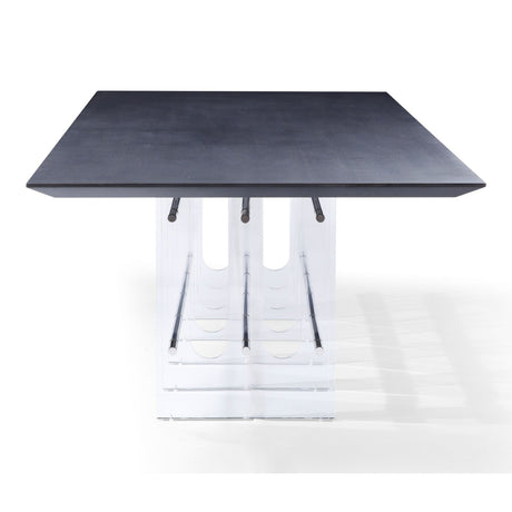 Modrest Inverness - Contemporary Black Oak + Acrylic Dining Table