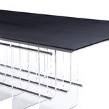 Modrest Inverness - Contemporary Black Oak + Acrylic Dining Table