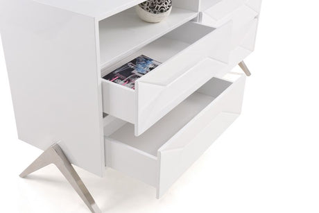 Queen Candid Modern White Bedroom Set