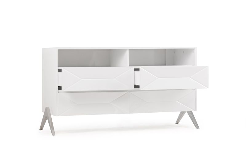 Eastern King Candid Modern White Bedroom Set