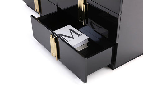 Token Modern Black & Gold Bedroom Set – VIG Furniture - sold by Home Elegance USA