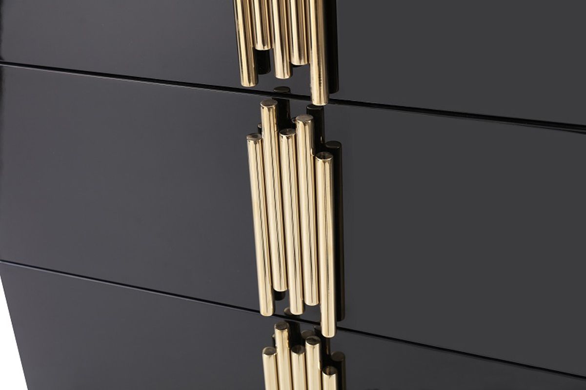 Token Modern Black & Gold Bedroom Set – VIG Furniture - Home Elegance USA