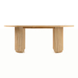 Jacobson - Modern Natural Acacia Oval Dining Table - View Image 1