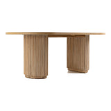 Jacobson - Modern Natural Acacia Oval Dining Table - View Image 1