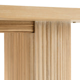 Jacobson - Modern Natural Acacia Oval Dining Table - View Image 1