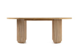Jacobson - Modern Natural Acacia Oval Dining Table - View Image 1