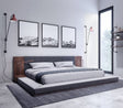 California King Jagger Modern Dark Grey & Walnut Bed - View Image 1