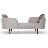 Divani Casa Jamie - Glam Light Blue Fabric Two Seater Chaise