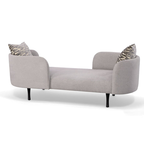 Divani Casa Jamie - Glam Light Blue Fabric Two Seater Chaise