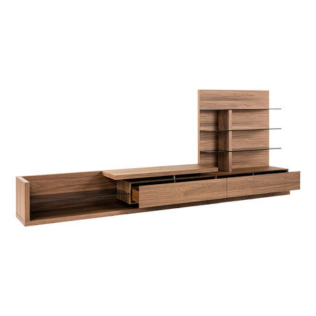 Modrest Jefferson - Mid-Century Modern Walnut TV Unit