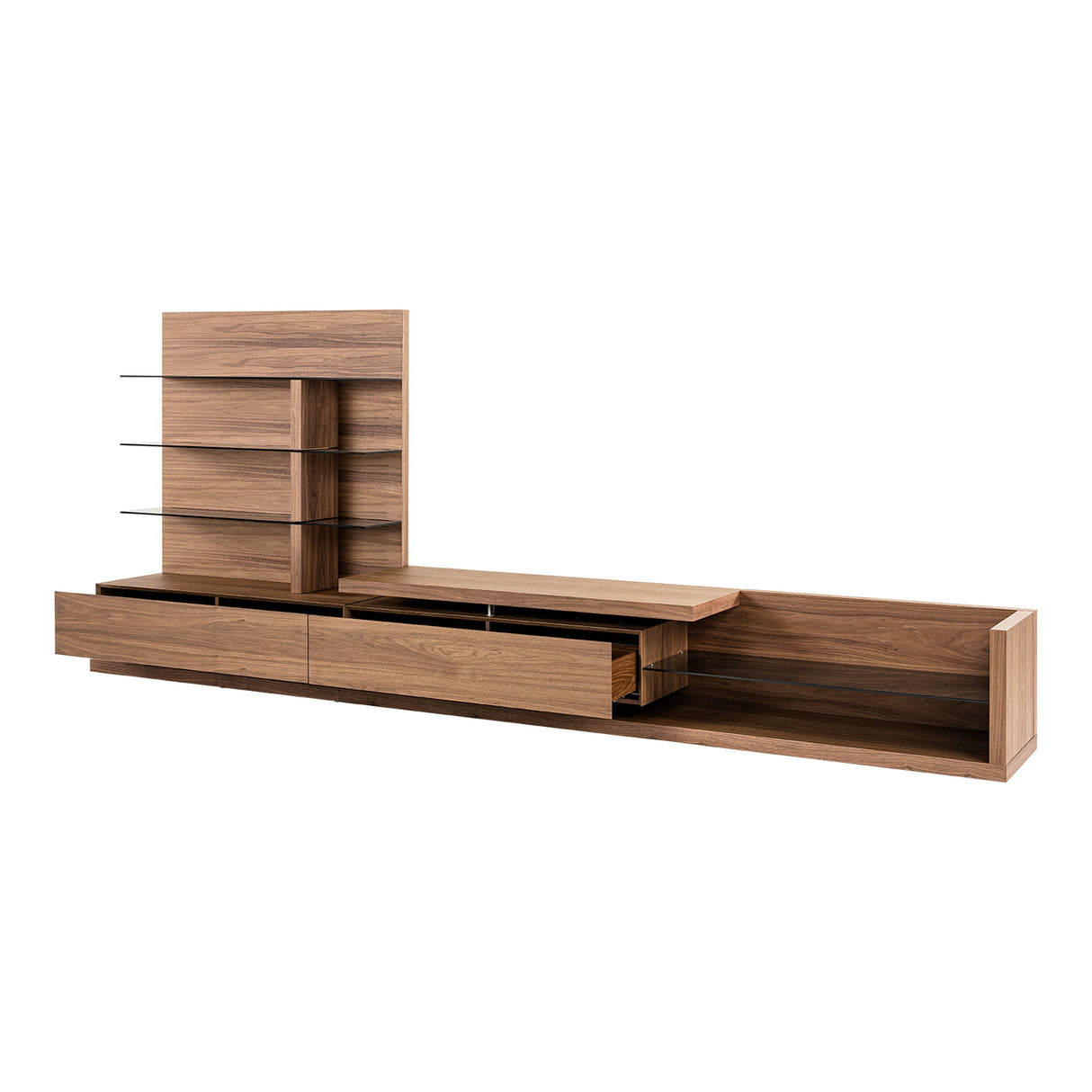Modrest Jefferson - Mid-Century Modern Walnut TV Unit