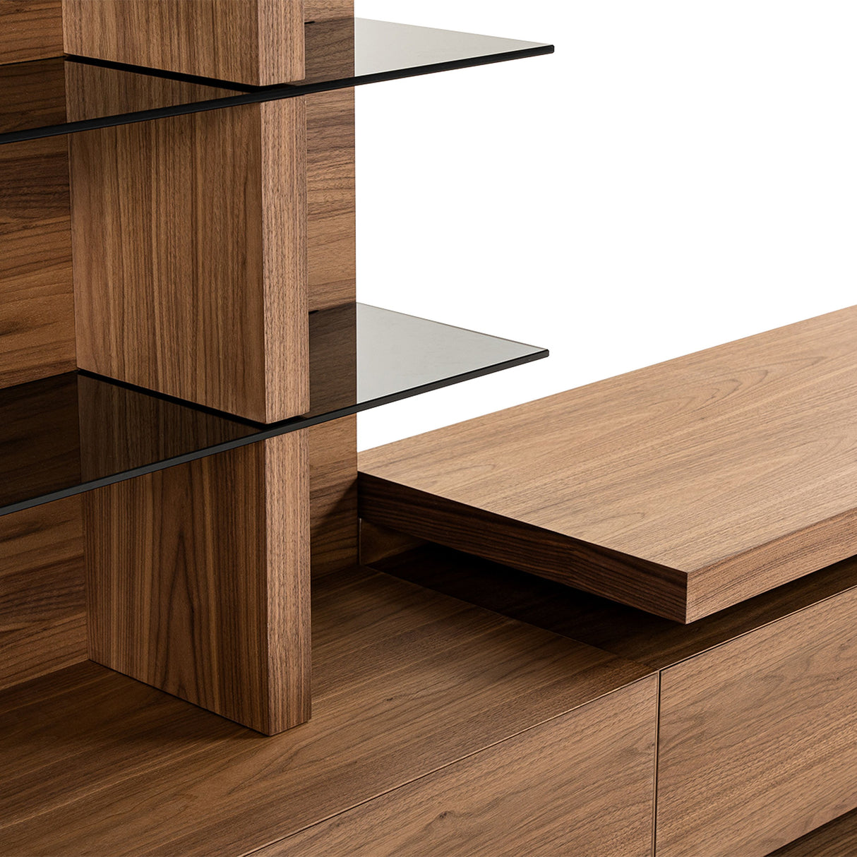 Modrest Jefferson - Mid-Century Modern Walnut TV Unit
