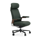 Johnson - Modern Green Leather Executive Office Chair - View Image 1