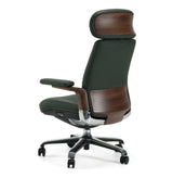 Johnson - Modern Green Leather Executive Office Chair - View Image 1
