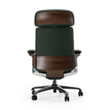 Johnson - Modern Green Leather Executive Office Chair - View Image 1