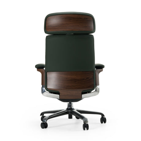 Johnson - Modern Green Leather Executive Office Chair - View Image 1
