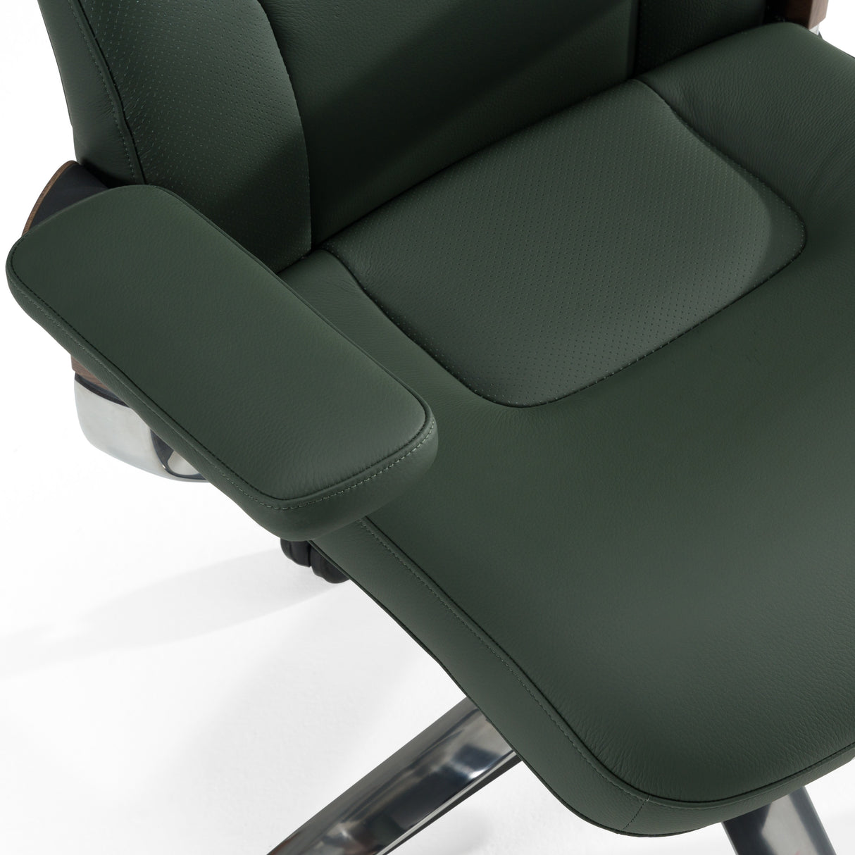 Johnson - Modern Green Leather Executive Office Chair - View Image 1
