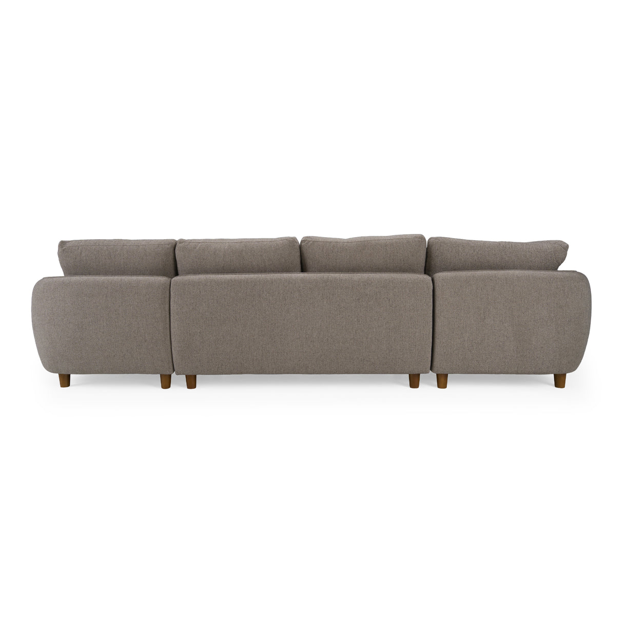 Joslin - Modern Grey Fabric U-Shaped Sectional Sofa - View Image 1