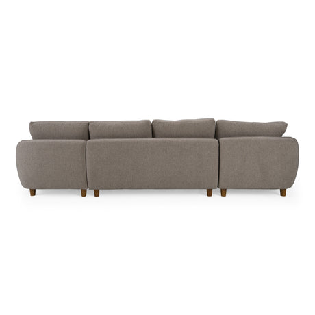 Joslin - Modern Grey Fabric U-Shaped Sectional Sofa - View Image 1