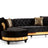 Julia Contemporary Sectional Velvet Button Tufted | Galaxy - Home Elegance USA