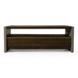 June - Modern Dark Grey Concrete & Walnut Coffee Table - View Image 1