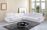 Divani Casa Hana Modern White Leather Sectional Sofa - VGKNK8469 - TOP - WHT - Home Elegance USA - 1