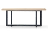K8963 - Natural Oak + Black Metal Console Table - View Image 1