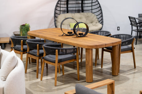 Kamari - Outdoor Natural Teak Dining Table - View Image 1