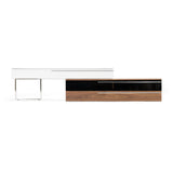 Karlstad - Modern White + Walnut TV Stand - View Image 1