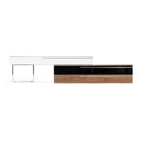 Karlstad - Modern White + Walnut TV Stand - View Image 1