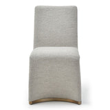 Modrest Kenda Contemporary Grey and Brushed Gold Dining Chair (Set of 2)
