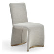 Modrest Kenda Contemporary Grey and Brushed Gold Dining Chair (Set of 2)