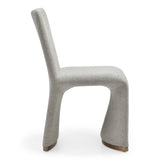 Modrest Kenda Contemporary Grey and Brushed Gold Dining Chair (Set of 2)
