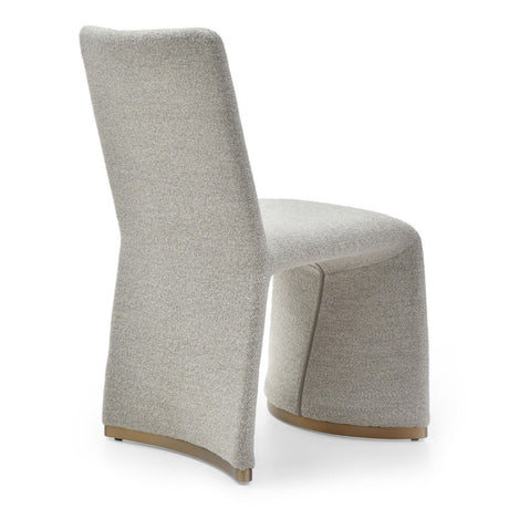 Modrest Kenda Contemporary Grey and Brushed Gold Dining Chair (Set of 2)