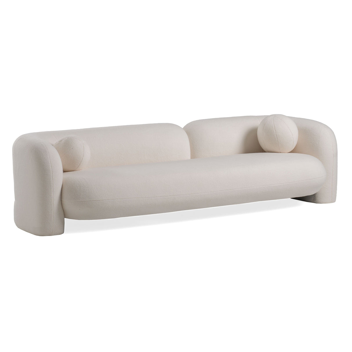 Modrest - Khan Modern 4-Seater Off White Fabric Sofa