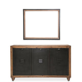 Brooklyn Walk Sideboard With Mirror In Burnt Umber - Ki - Brkw007 - 067 - 408 | Aico - KI - BRKW007 - 067 - 408 - Home Elegance USA - 1