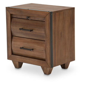 Brooklyn Walk Nightstand V134 in Burnt Umber with Pullout Tray – AICO