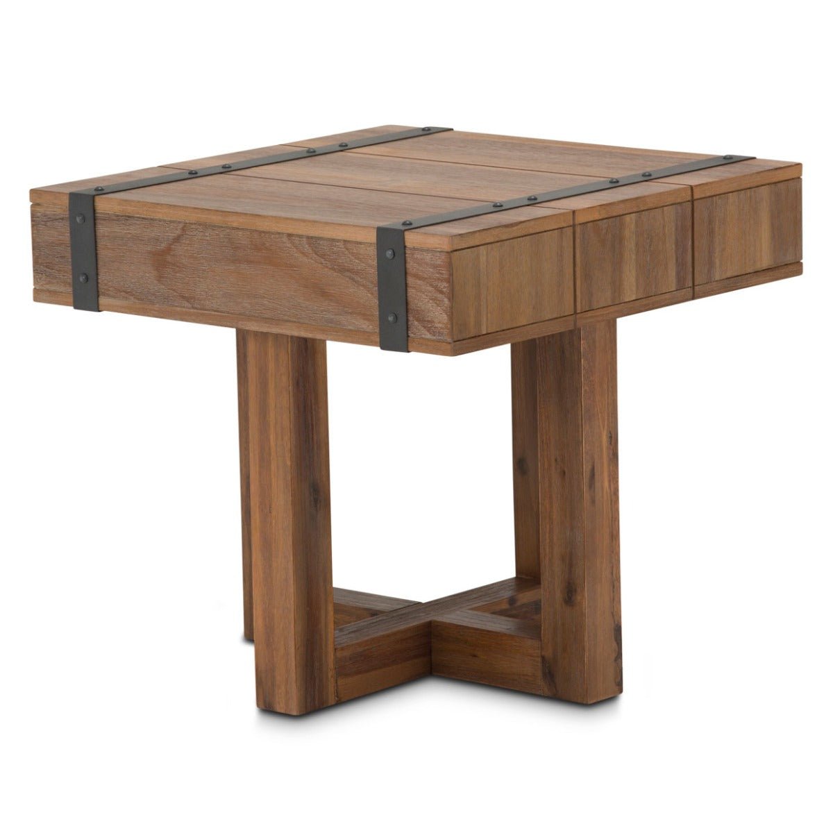 Brooklyn Walk End Table In Burnt Umber - Ki - Brkw202 - 408 | Aico - KI - BRKW202 - 408 - Home Elegance USA - 1