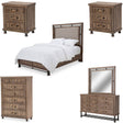 Crossings 6Pc Eastern King Bedroom Set Reclaimed Barn – Aico Furniture