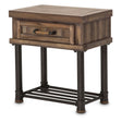 Crossings Side Table W- Drawer In Reclaimed Barn - Ki-Crsg040-217 - Aico Furniture