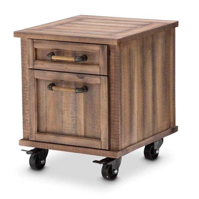 Crossings Rolling File Cabinet In Reclaimed Barn - Ki - Crsg250 - 217 | Aico - KI - CRSG250 - 217 - Home Elegance USA - 1