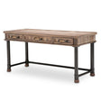 Crossings Writing Desk in Reclaimed Barn Finish with Pipe Accents – Aico Furniture