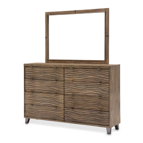 Del Mar Sound Dresser with Wall Mirror in Boardwalk Finish – AICO